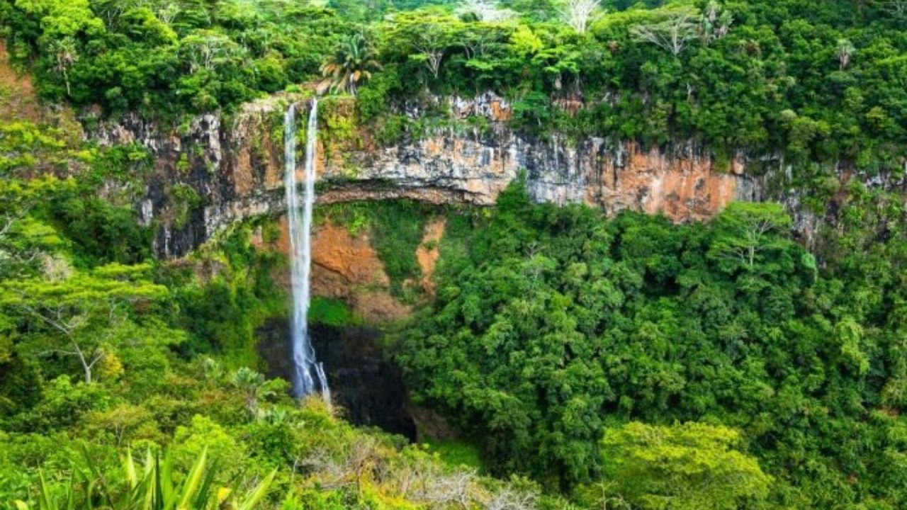aire du canyoning à l’île Maurice, à la cascade de Chamarel