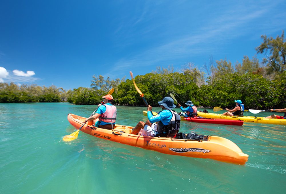 kayak à l'île Maurice