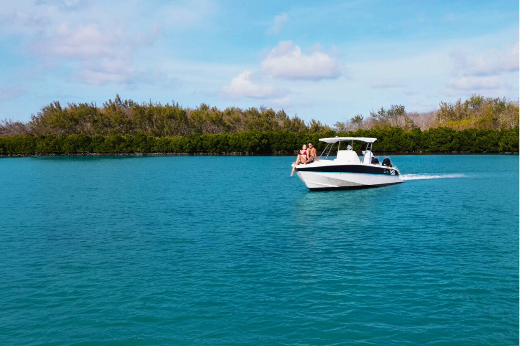 5ILE MAURICE SPEEDBOAT ILE AUX BENITIERS ILE D'AMBRE
